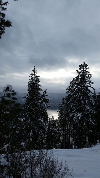 Lake View while Snow Running in N. Idaho - Chris-R.net